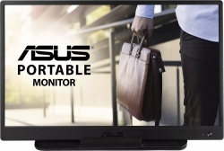 Монитор Asus 15.6 Portable MB165B черный TN LED 10ms 16:9 M/M матовая 500:1 220cd 90гр/65гр 1366x768 USB Touch