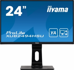 Монитор Iiyama 23.8 ProLite XUB2494HSU-B1 черный VA LED 16:9 HDMI M/M матовая HAS Pivot 250cd 178гр/178гр 1920x1080 D-Sub DisplayPort FHD USB 4.8кг
