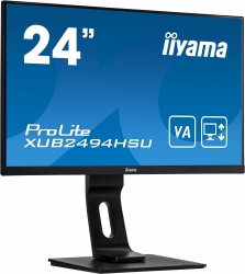 Монитор Iiyama 23.8 ProLite XUB2494HSU-B1 черный VA LED 16:9 HDMI M/M матовая HAS Pivot 250cd 178гр/178гр 1920x1080 D-Sub DisplayPort FHD USB 4.8кг