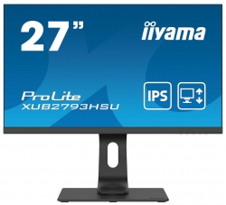 Монитор Iiyama 27 ProLite XUB2793HSU-B4 черный IPS LED 4ms 16:9 HDMI M/M матовая HAS Pivot 1000:1 250cd 178гр/178гр 1920x1080 D-Sub DisplayPort FHD U