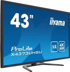 Монитор Iiyama 42.5 ProLite X4373UHSU-B1 черный VA 5ms 16:9 DVI HDMI M/M матовая HAS Pivot 1000:1 400cd 178гр/178гр 3840x2160 DisplayPort FHD 14.5кг