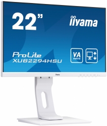 Монитор Iiyama 21.5 ProLite XUB2294HSU-W1 белый VA LED 16:9 HDMI M/M матовая HAS Pivot 250cd 178гр/178гр 1920x1080 D-Sub DisplayPort FHD USB 4.7кг