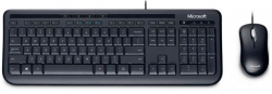 Клавиатура + мышь Microsoft Wired 600 клав:черный мышь:черный USB