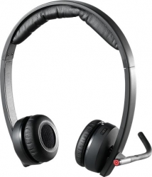 Наушники с микрофоном Logitech H820e DUAL черный накладные Radio оголовье (981-000517)
