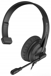 Наушники с микрофоном A4Tech HU-11 черный