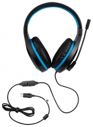 Наушники с микрофоном Oklick GMNG HS-L325G черный/синий