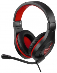 Наушники с микрофоном Oklick GMNG HS-L325G черный/красный