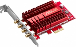 Сетевой адаптер WiFi Asus PCE-AC88 AC3100 PCI Express x1 (ант.внеш.съем) 4ант. (упак.:1шт)