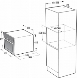 Духовой шкаф Электрический Gorenje BCS547ORAW белый