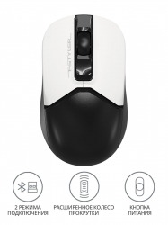 Мышь A4Tech Fstyler FB12 белый/черный беспроводная