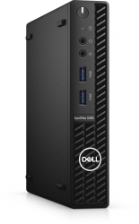 ПК Dell Optiplex 3080 Micro i5 10500T (2.3) 8Gb SSD256Gb UHDG 630 Windows 10 Professional GbitEth WiFi BT 65W клавиатура мышь черный