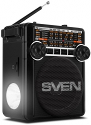 Радиоприемник портативный Sven SRP-355 черный USB SD/microSD