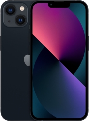 Смартфон Apple MLP23RU/A iPhone 13 256Gb 4Gb темная ночь моноблок 3G 4G 2Sim 6.1 1170x2532 iPhone iOS 15 12Mpix 802.11 a/b/g/n/ac/ax NFC GPS GSM900/1