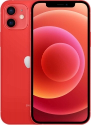 Смартфон Apple MGJJ3RU/A iPhone 12 256Gb 4Gb (PRODUCT)RED моноблок 3G 4G 2Sim 6.1 1170x2532 iPhone iOS 14 12Mpix 802.11 a/b/g/n/ac/ax NFC GPS GSM900/