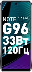 Смартфон Infinix X697 Note 11 pro 128Gb 8Gb зеленый моноблок 3G 4G 2Sim 6.95 1080x2460 Android 11 64Mpix 802.11 a/b/g/n/ac GPS GSM900/1800 GSM1900 To