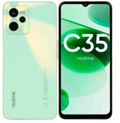 Смартфон Realme C35 128Gb 4Gb зеленый моноблок 3G 4G 2Sim 6.6 1080x2408 Android 11 50Mpix 802.11 a/b/g/n/ac NFC GPS GSM900/1800 GSM1900 TouchSc micro