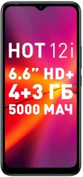 Смартфон Infinix X665B Hot 12i 64Gb 4Gb черный моноблок 3G 4G 2Sim 6.6 720x1612 Android 11 13Mpix 802.11 a/b/g/n/ac/ax GPS GSM900/1800 GSM1900 FM A-G