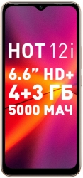 Смартфон Infinix X665B Hot 12i 64Gb 4Gb золотистый моноблок 3G 4G 2Sim 6.6 720x1612 Android 11 13Mpix 802.11 a/b/g/n/ac/ax GPS GSM900/1800 GSM1900 FM