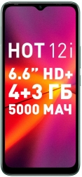 Смартфон Infinix X665B Hot 12i 64Gb 4Gb зеленый моноблок 3G 4G 2Sim 6.6 720x1612 Android 11 13Mpix 802.11 a/b/g/n/ac/ax GPS GSM900/1800 GSM1900 FM A-