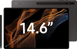 Планшет Samsung Galaxy Tab S8 Ultra SM-X906 Snapdragon 898 2.99 8C RAM12Gb ROM256Gb 14.6 Super AMOLED 2960x1848 3G 4G Android 12 темно-серый 13Mpix 1