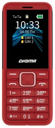 Мобильный телефон Digma C171 Linx 32Mb красный моноблок 2Sim 1.77 128x160 0.08Mpix GSM900/1800 FM microSD max16Gb