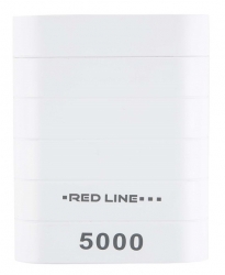 Мобильный аккумулятор Redline S5000 5000mAh 1A белый (УТ000013534)