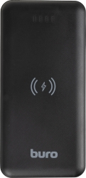 Мобильный аккумулятор Buro BPW10E 10000mAh 2A 2xUSB беспроводная зарядка черный (BPW10E10PBK)
