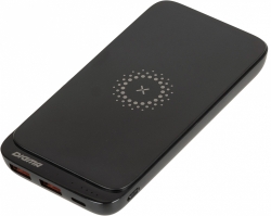 Мобильный аккумулятор Digma DGPQ10E 10000mAh 3A QC PD 20W 2xUSB беспроводная зарядка черный (DGPQ10E20PBK)