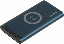 Мобильный аккумулятор Digma DGPQ10G 10000mAh 3A QC PD 20W 1xUSB беспроводная зарядка синий (DGPQ10G22CBL)