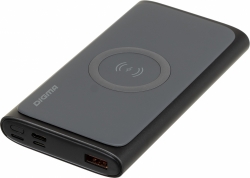 Мобильный аккумулятор Digma DGPQ10G 10000mAh 3A QC PD 20W 1xUSB беспроводная зарядка серый (DGPQ10G22CGY)