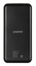 Мобильный аккумулятор Digma DG-10000-3U 10000mAh 3A 3xUSB черный (DG-10000-3U-BK)