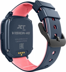 Смарт-часы Jet Kid Vision 4G 1.44 TFT розовый (VISION 4G PINK+GREY)