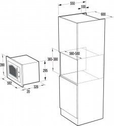 Микроволновая печь Gorenje BM235CLI 23л. 800Вт слоновая кость (встраиваемая)