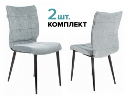 Стул для кухни Бюрократ KF-4_2 комплект 2шт серо-голубой Light 28 металл черный на ножках (KF-4/LT28_2)