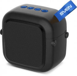 Колонка порт. Sven АС PS-48 черный 5W 1.0 BT/3.5Jack 10м 500mAh