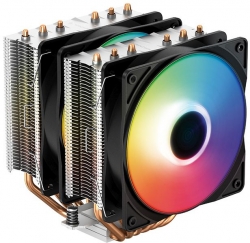 Устройство охлаждения(кулер) Deepcool Neptwin V3 Soc-AM4/1151/1200/1700 4-pin 15-27dB Al+Cu 220W 1000gr LED Ret