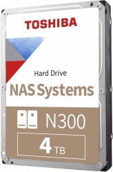 Жесткий диск Toshiba SATA-III 4Tb HDWG440UZSVA NAS N300 (7200rpm) 256Mb 3.5 Bulk