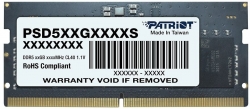 Память DDR5 16Gb 4800MHz Patriot PSD516G480081S RTL PC5-38400 CL40 SO-DIMM 260-pin 1.1В dual rank