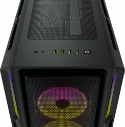 Корпус Corsair iCUE 5000T RGB SMART черный без БП ATX 6x120mm 6x140mm 4xUSB3.0 audio bott PSU