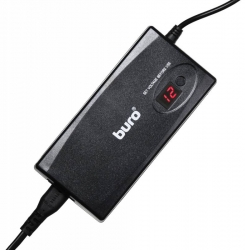 Блок питания Buro BUM-1245M90 ручной 90W 12V-24V 11-connectors 3.5A 1xUSB 1A от бытовой электросети LСD индикатор