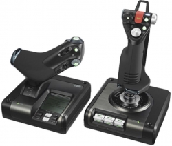 Джойстик Logitech G Saitek X52 Pro Flight Control System черный USB виброотдача