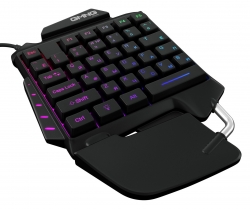 Игровой блок Оклик GMNG 703GK черный USB for gamer LED (подставка для запястий)