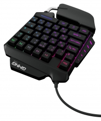Игровой блок Оклик GMNG 703GK черный USB for gamer LED (подставка для запястий)