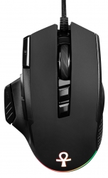Мышь Оклик 727G ANUBIS черный оптическая (6400dpi) USB для ноутбука (9but)