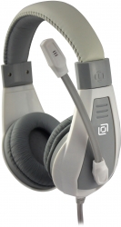 Наушники с микрофоном Oklick HS-L600 серый 1.8м мониторные оголовье (1532023)