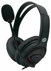 Наушники с микрофоном Oklick HS-M400 черный 1.8м накладные оголовье (1532019)