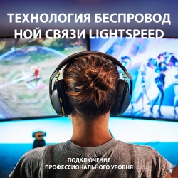 Наушники с микрофоном Logitech G435 черный/желтый накладные Radio оголовье (981-001050)