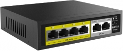 Коммутатор Netis P106C 6x100Mb 4PoE+ 58W неуправляемый