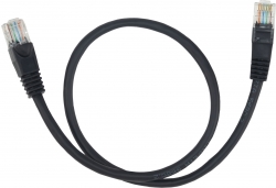 Патч-корд Buro UTP 4 пары cat5E CCA 0.5м черный RJ-45 (m)-RJ-45 (m)