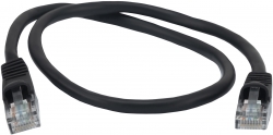 Патч-корд Buro UTP 4 пары cat5E CCA 0.5м черный RJ-45 (m)-RJ-45 (m)